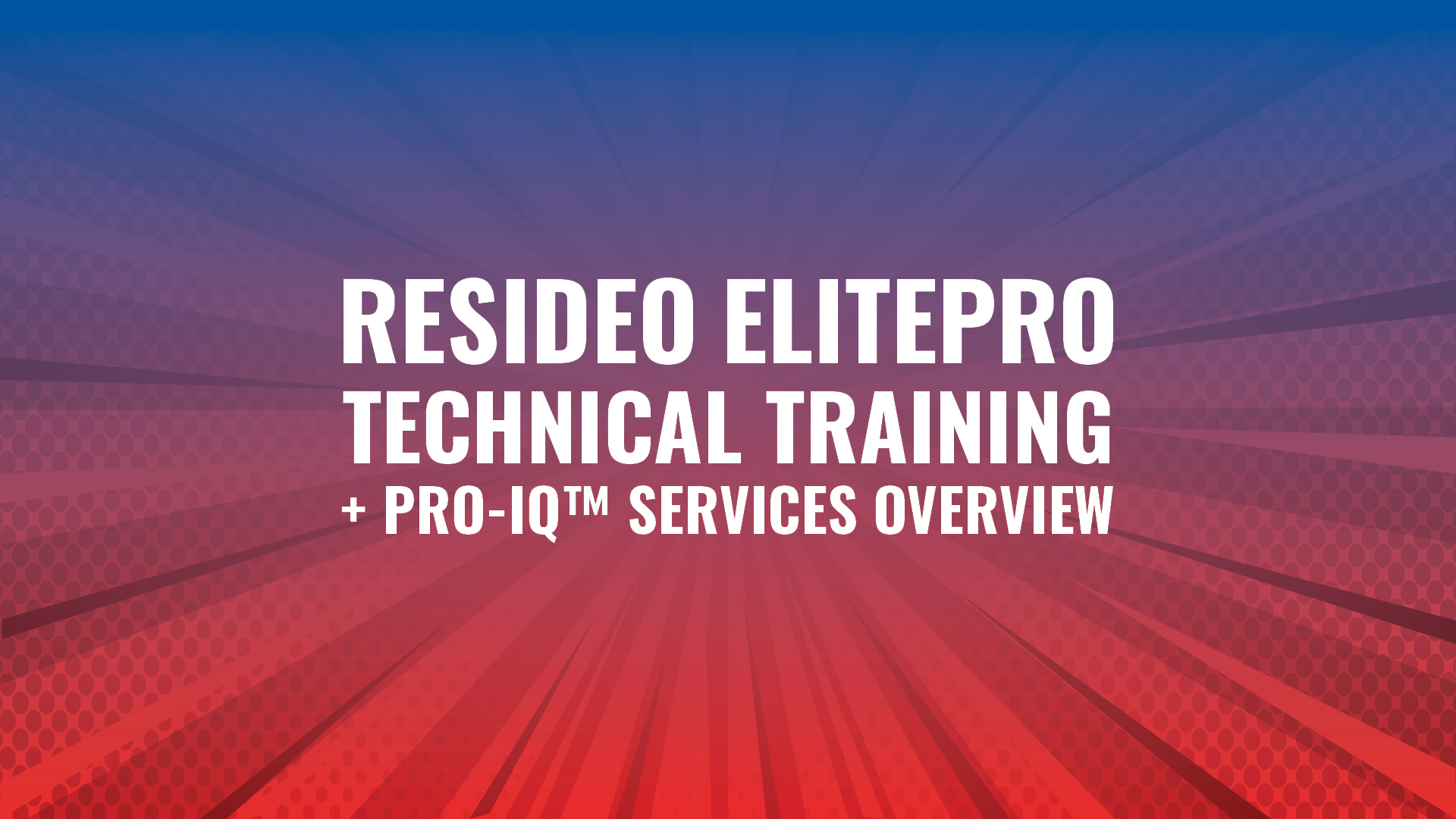 Resideo ElitePro Technical Training in South Burnaby