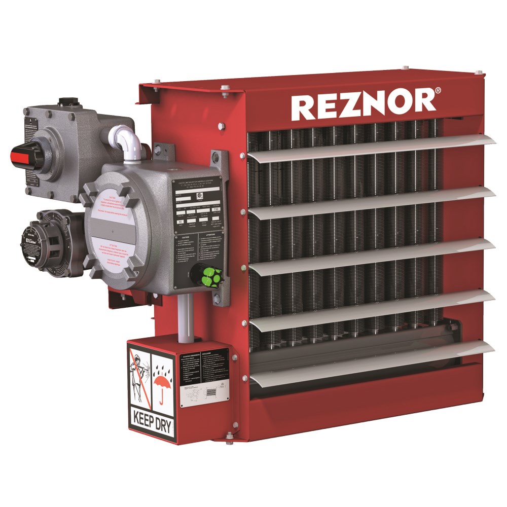 Reznor Explosion-Resistant Unit Heater with Brackets and Thermostat |  51,000 BTU/Hr | 600/3 | EXUB-15-AK8E-CK25-CX1 | Refrigerative Supply