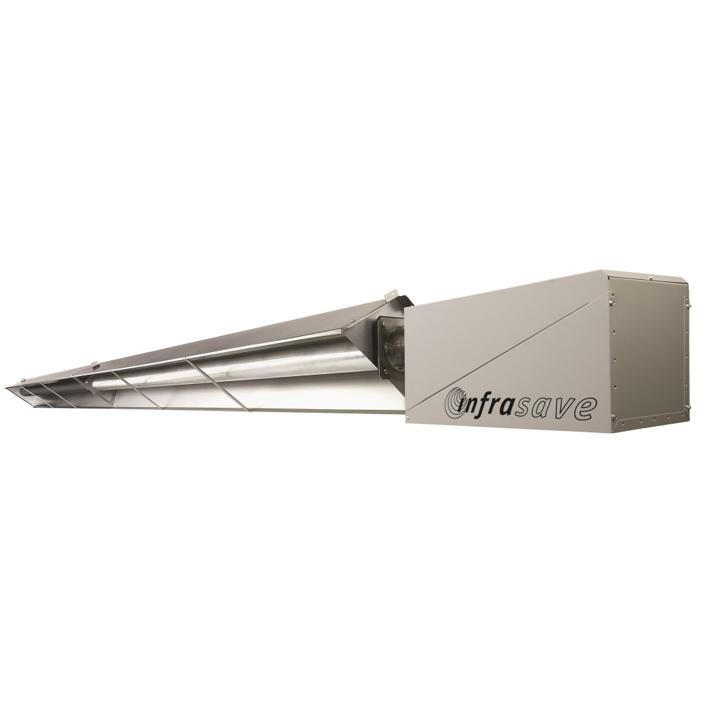 Infrasave High Efficiency Indoor Infrared Tube Heater | 150,000 BTU/Hr |  Natural Gas | IQ-155-40-CN | Refrigerative Supply