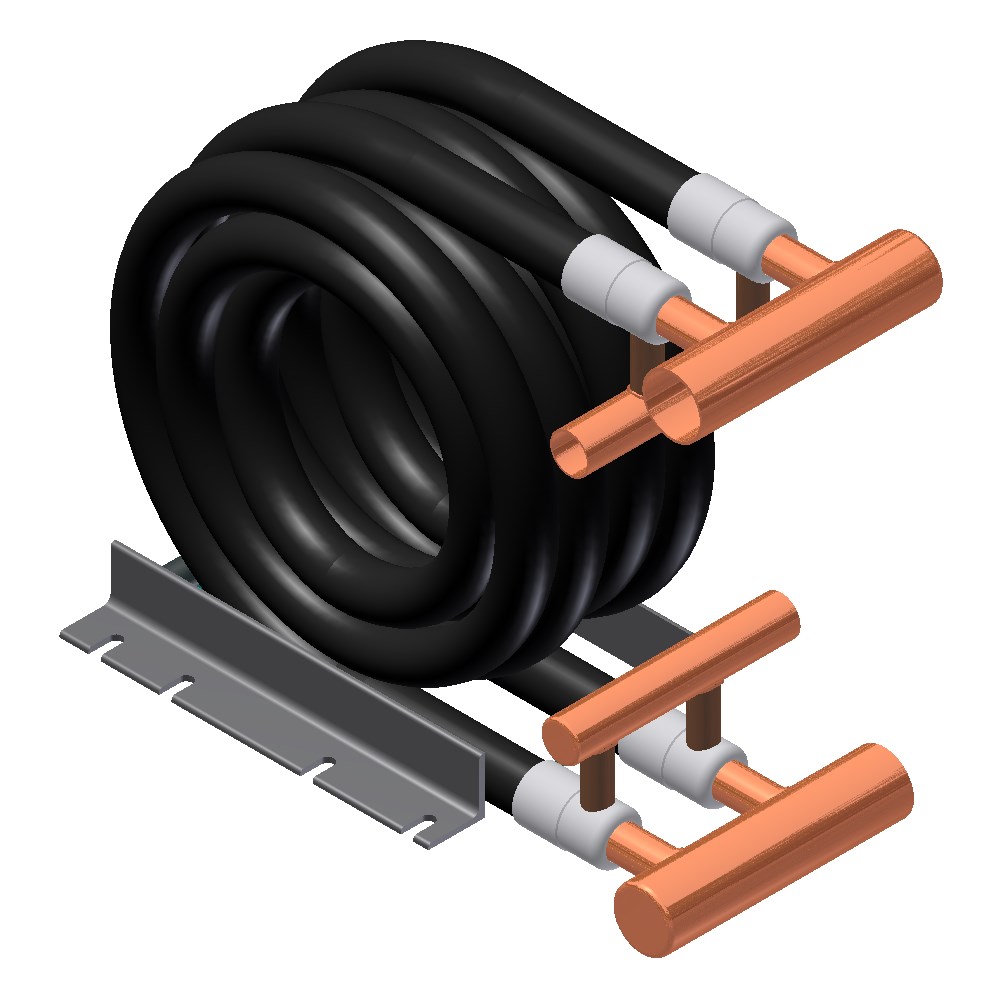 Packless 20 Ton Manifolded Spiral Copper Condenser Coil with Brackets |  COAX-3020-S | Refrigerative Supply
